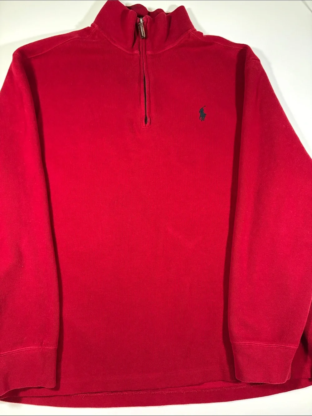 Polo by Ralph Lauren Red Half-Zip Pullover Sweater